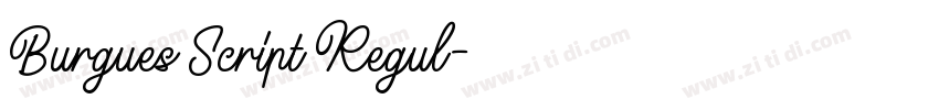 Burgues Script Regul字体转换